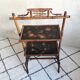 Bamboo shelves, fireplace