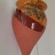Glazed terracotta pot