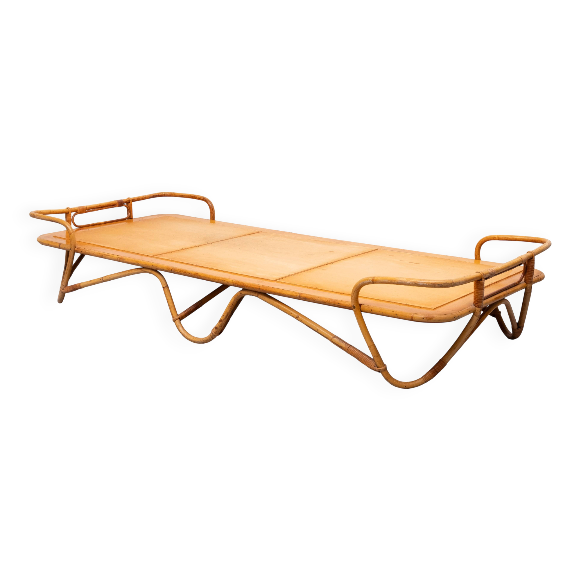 Rohé daybed rattan bed rotan Noordwolde 1950s Holland