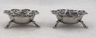 2 solid silver ashtrays, Brazil, 2 pieces of 1000 Reis 1859 + 1860.