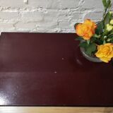 Table basse pieds compat en fer noir