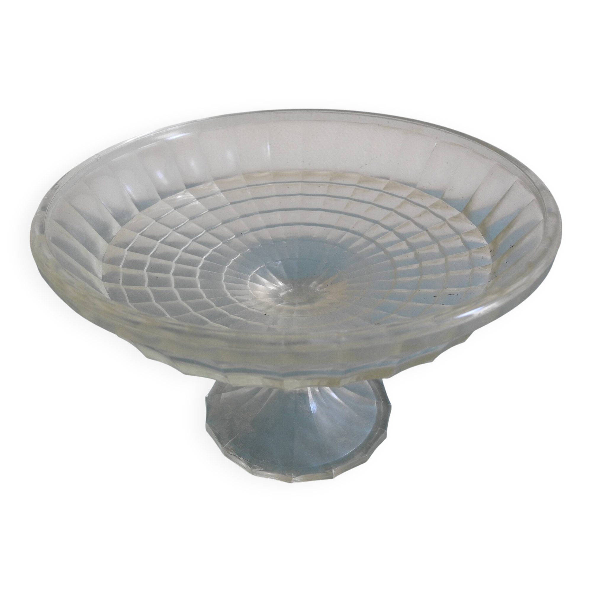 old glass bowl on foot pressed glass compote art deco old glass bowl dish