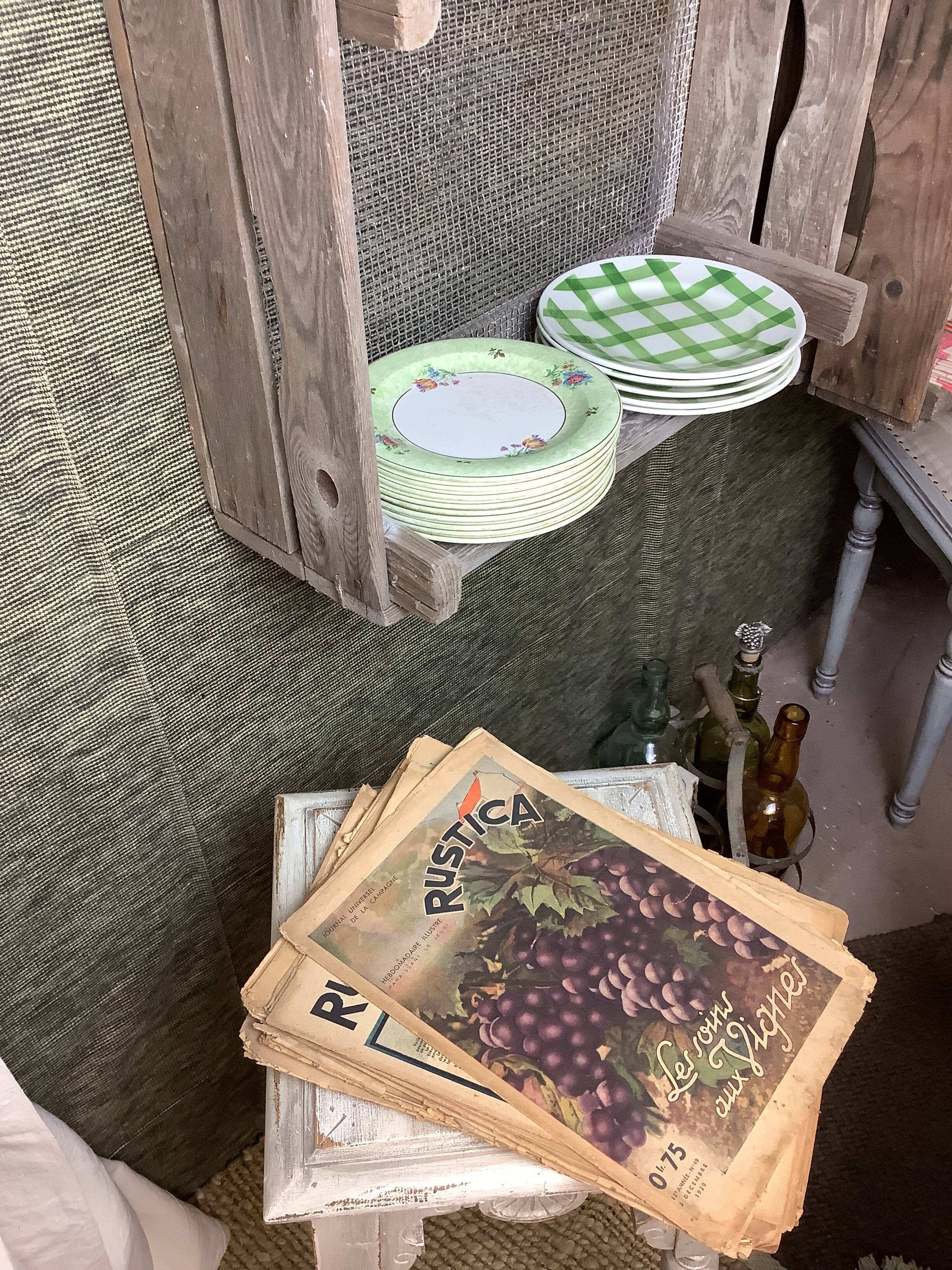 9 Dessert plates spring décor made in france Salins