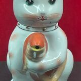 Teapot pouring zoomorphic cat chinese fish faience porcelain teapot cat