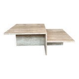Coffee table in travertine