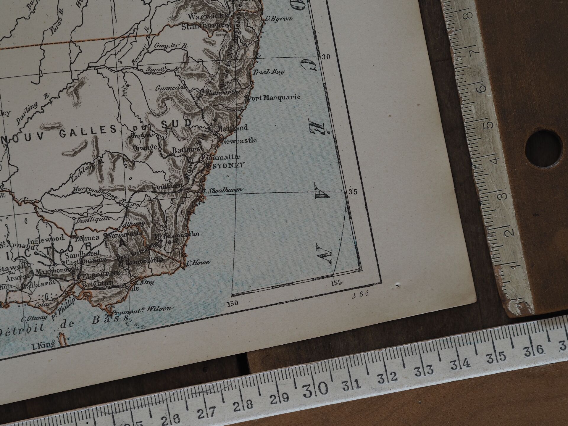 Australia, old map 1887 – Vintage geographical map.