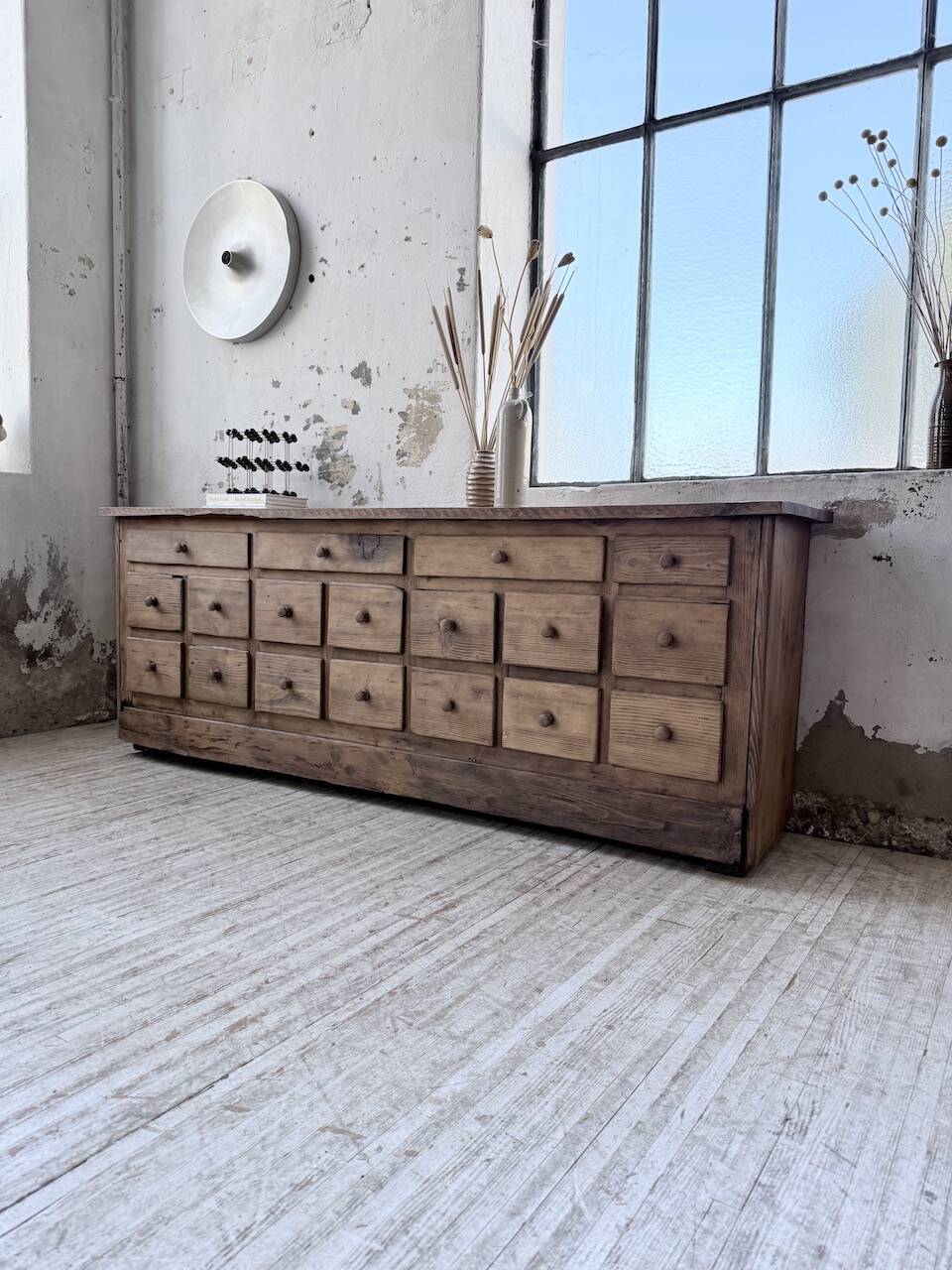 1950s workshop furniture in pine