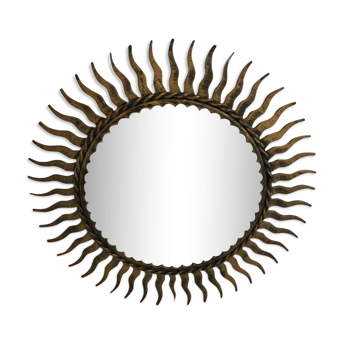 Former mirror sun contour metal vintage decoration