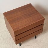Pair of teak chests of drawers from the 1950s.