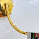 Double opaline brass wall light