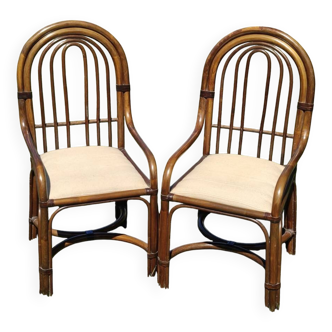 Rattan wooden armchair