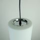 Glashuette Limburg pendant light white cylindrical glass shade and chrome 1970s - 2 available