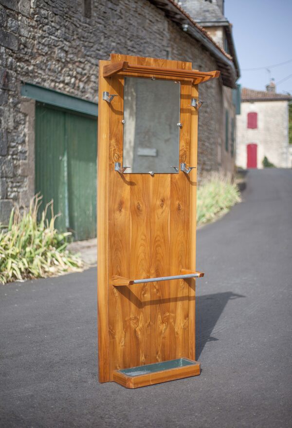Porte-manteau art déco, porte-manteau bois, vestiaire, meuble hall d'entrée