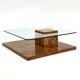 Table basse vintage de Smania en bois de ronce