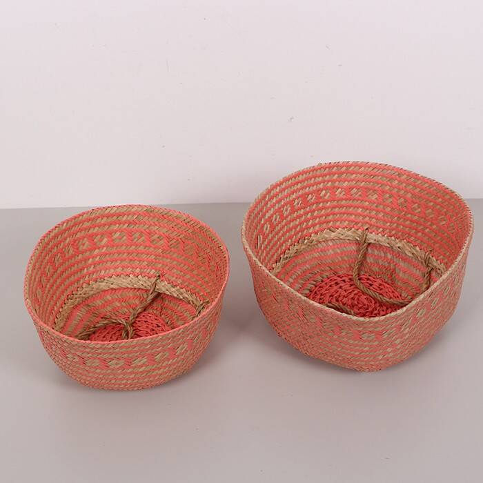 Foldable Basket, 31 cm Strawberry Decorative Storage Basket, Knit Basket