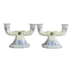 Pair of Gien earthenware candlesticks - lamp bases - Ref 1170