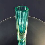Faceted Murano 'Sommerso' Glass Vase Attributed to Mandruzzato, circa 1960-1969