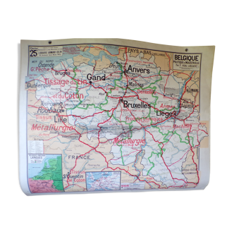 Vintage school map