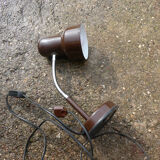 Articulated brown vintage office lamp