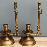 Pair of brass candlesticks