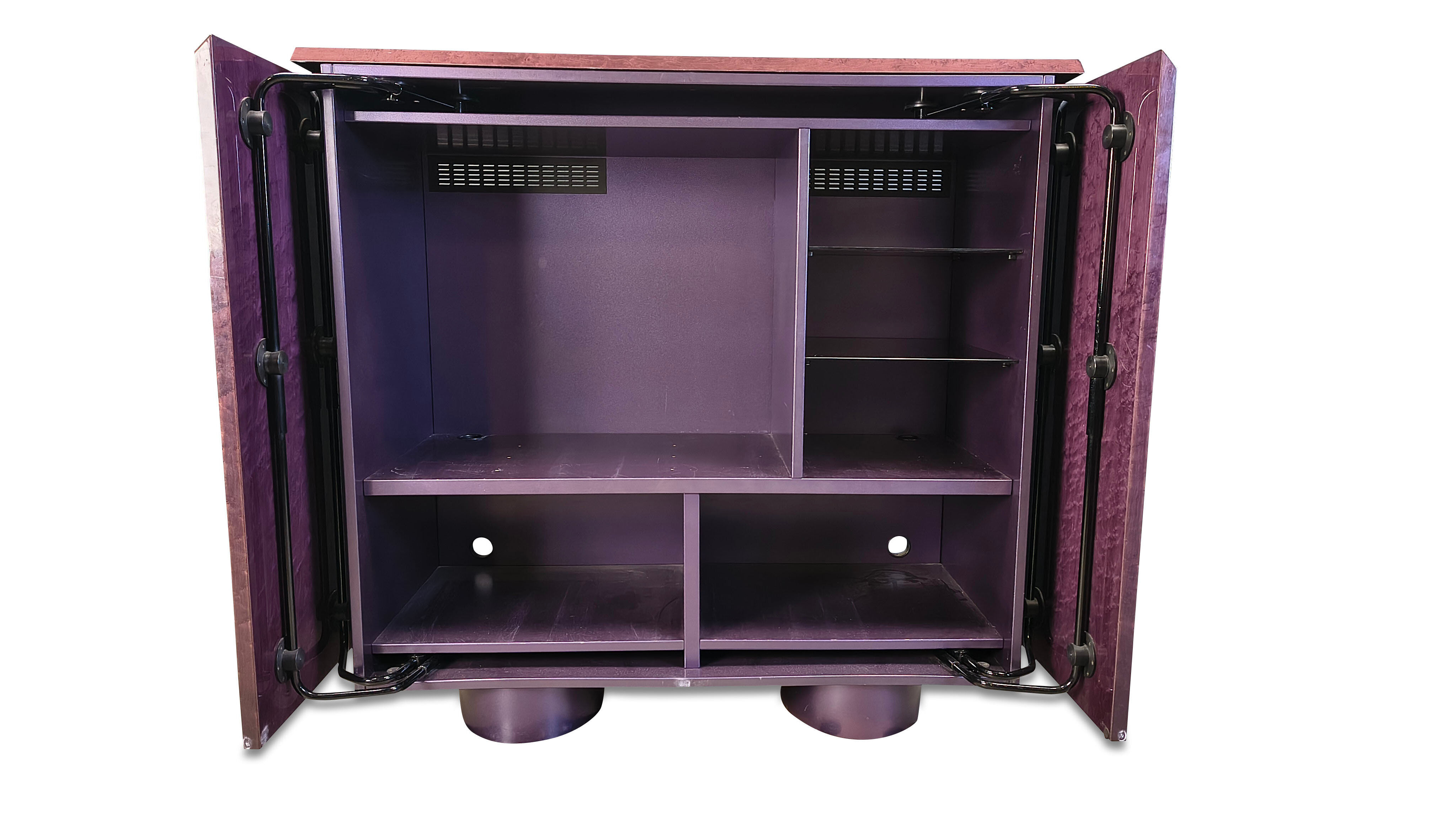 Burl bar cabinet by Giovanni Offredi for Saporiti, 1970s