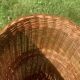 Panier à linge en osier vintage