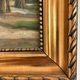Vintage signed cottage landscape oil painting