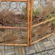 Vintage 1960s curved rattan screen