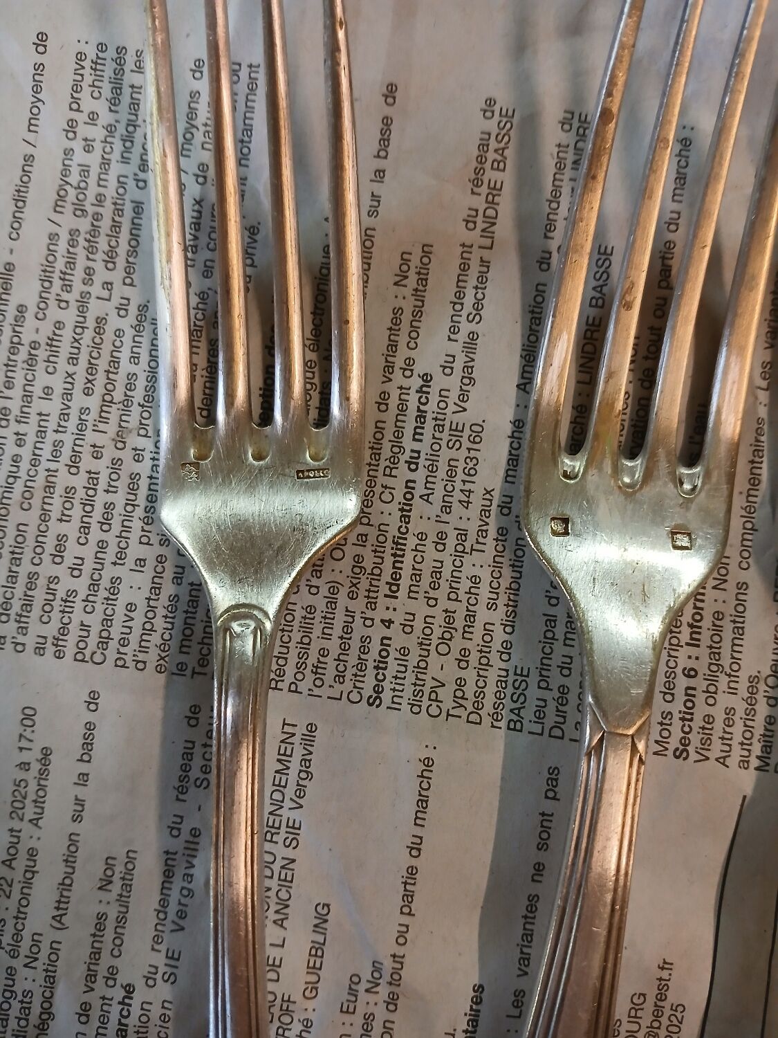 Set of 10 antique silver-plated cutlery