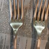Set of 10 antique silver-plated cutlery