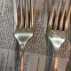 Set of 10 antique silver-plated cutlery