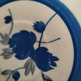 Rare assiette Gien modèle Guy – décor bleu peint à la main - fin 19ème