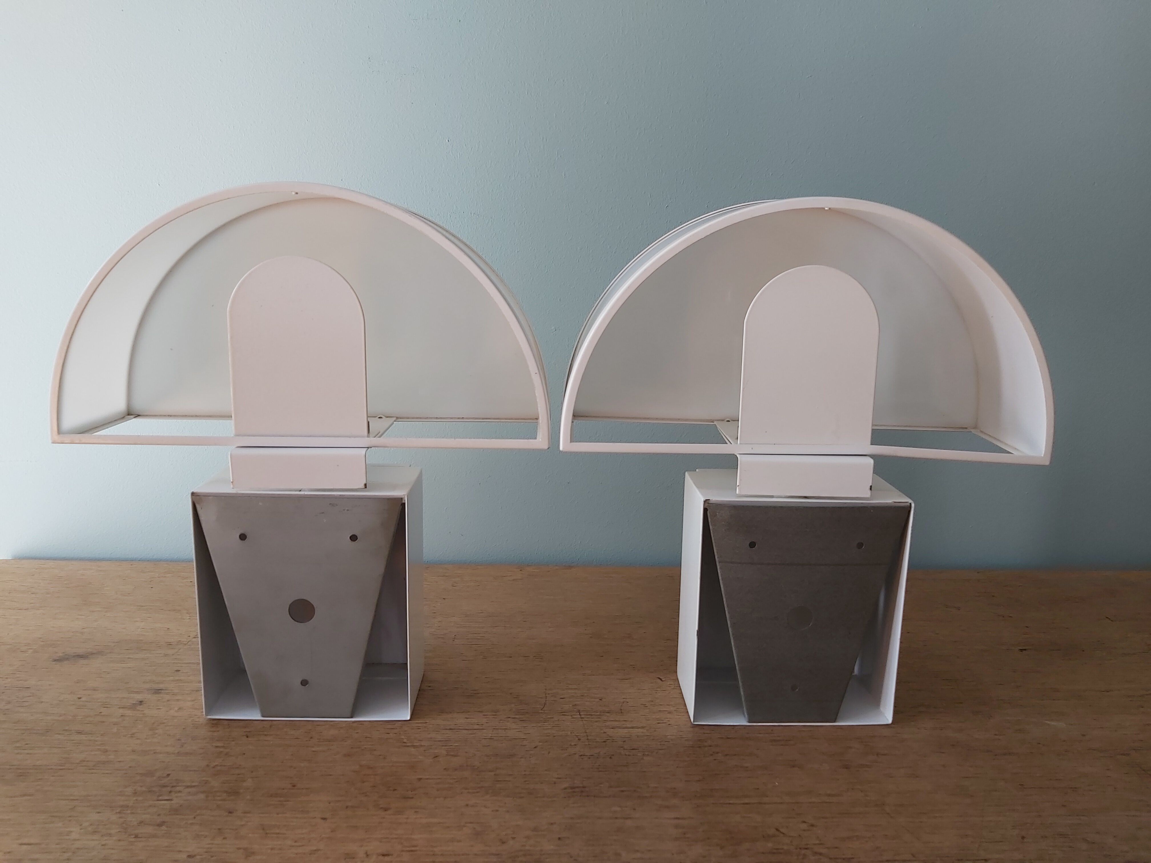 Pair of wall lamps, Olympus model, Harvey Guzzini, 70s