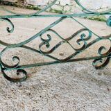 Screen, Art Deco wrought iron with floral decorations circa 30's