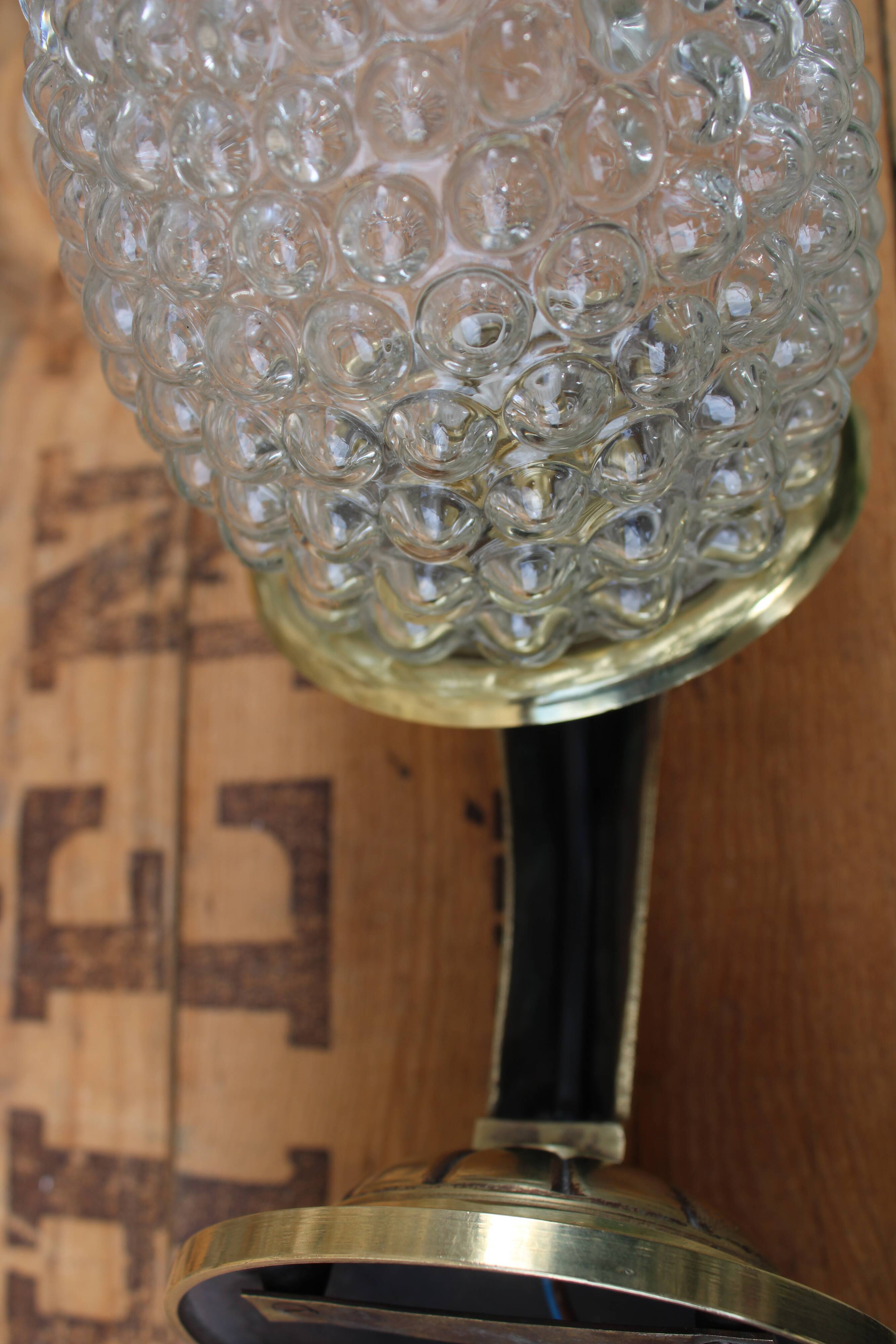 Sconce brass "pine apple" and glass