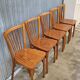 Set of 5 antique signed Baumann bistro chairs