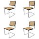 Set of 4 Cesca chairs by Marcel Breuer attributed to Gavina, 1960s