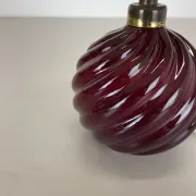 Unique Table Lamp Base made of Murano Glass with Red Ball, Barovier & Toso (attributed), Italy, 1960s