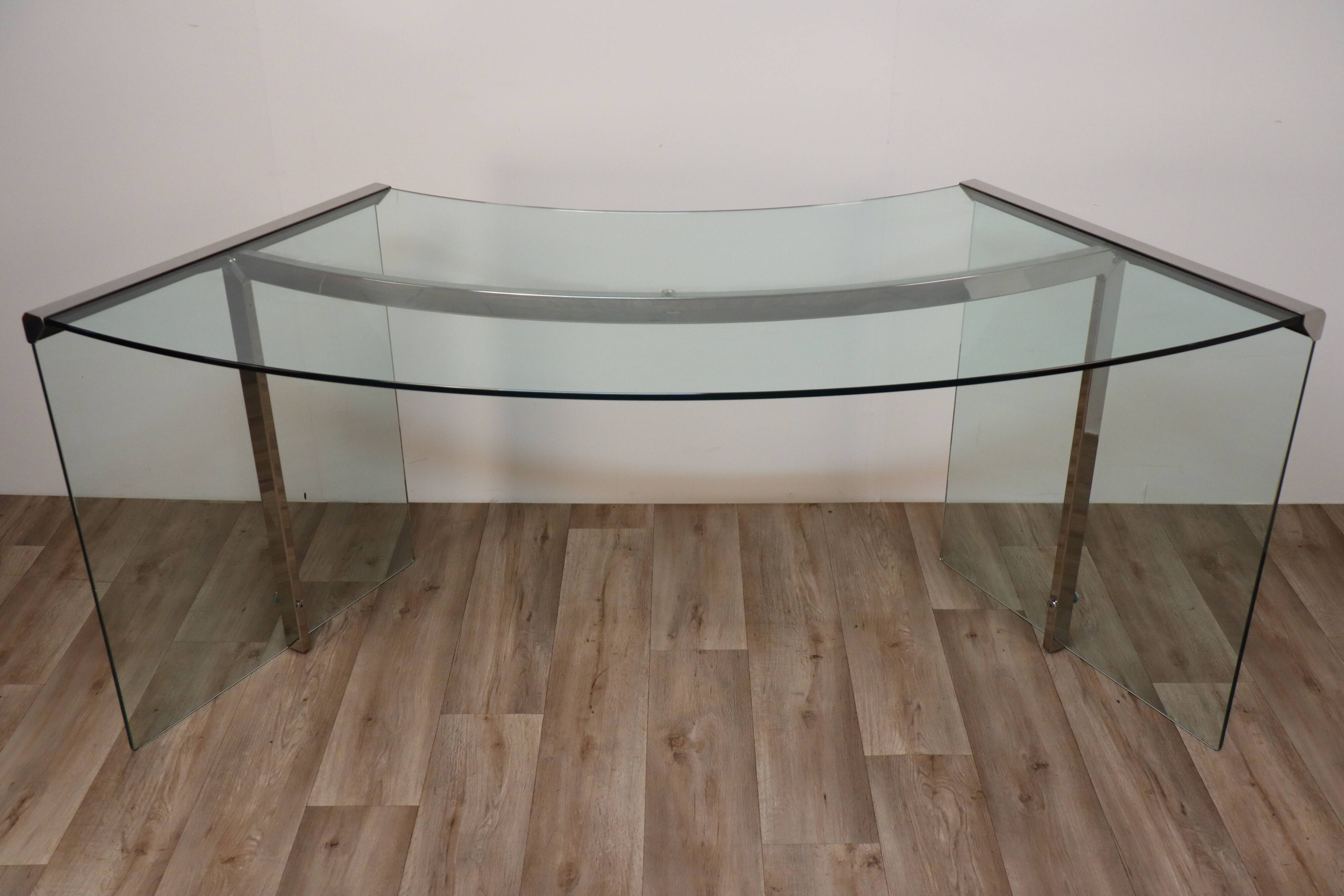 Board president by Gallotti & Radice in glass and chrome