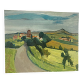 Landscape from 1981 signed Louise Claeysen