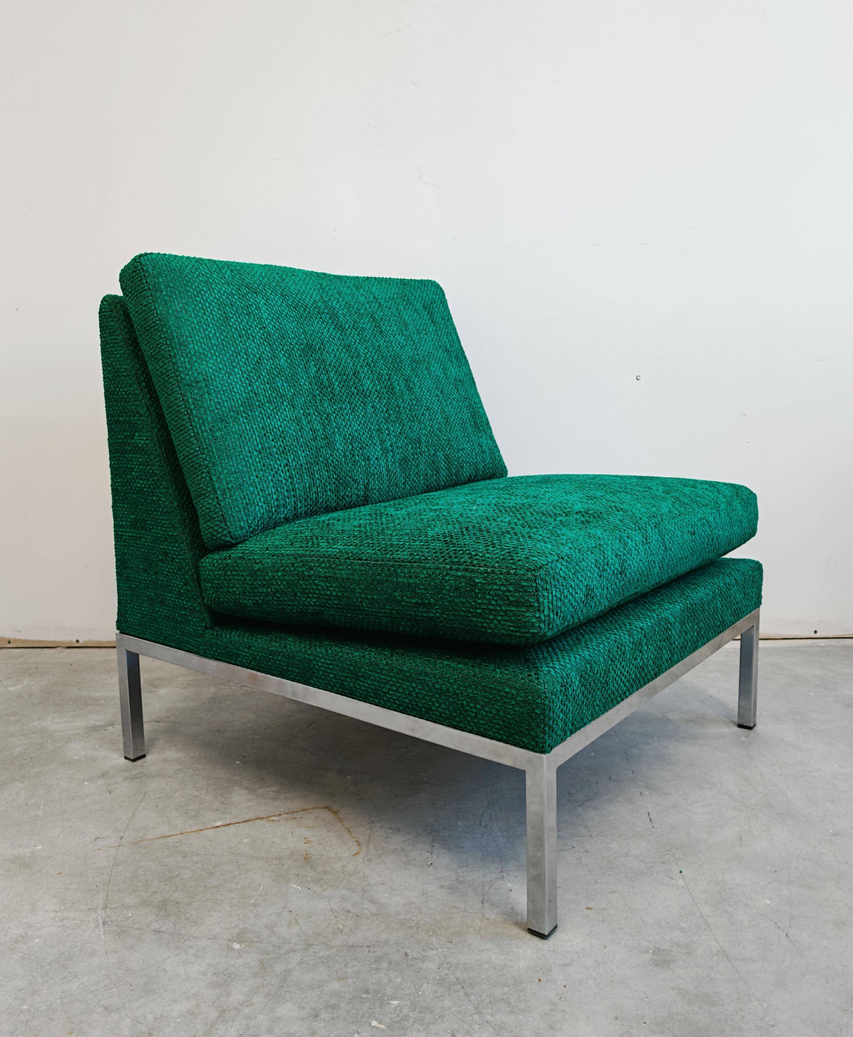 Paire de fauteuils slipper Mid Century Modern par Florence Knoll