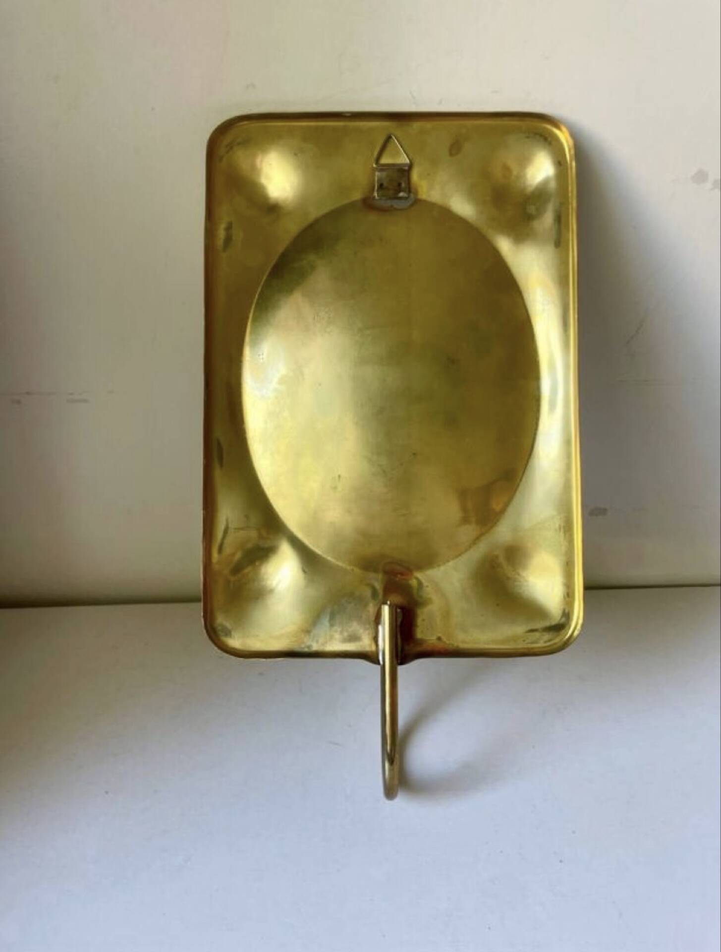 Vintage Scandinavian Brass Wall Candle holder Sconce height 28 cm