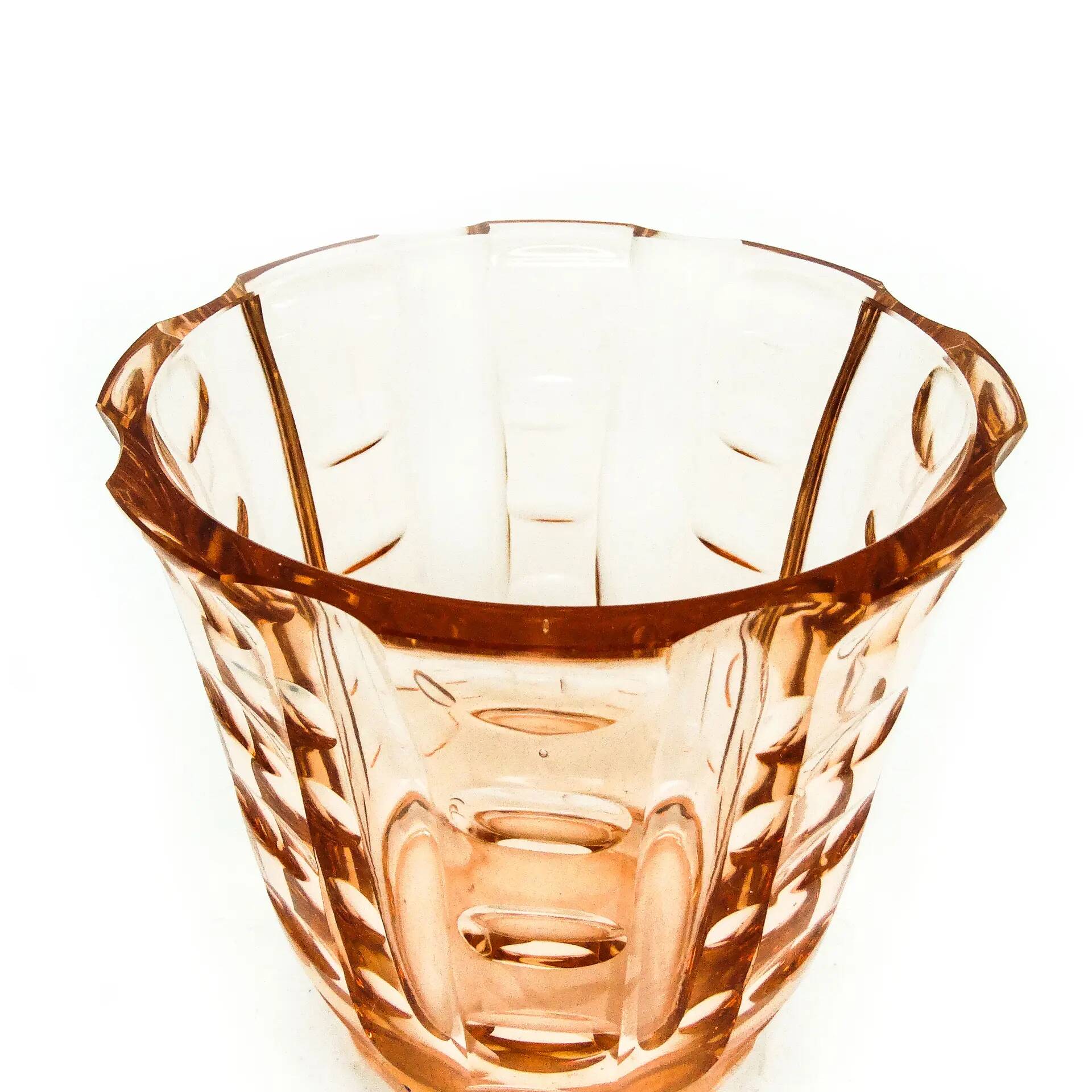 Art Deco vase, crystal, Bohemia, Czechoslovakia, 1930s