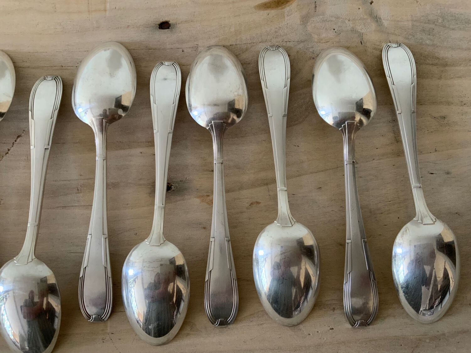 12 silver-plated spoons