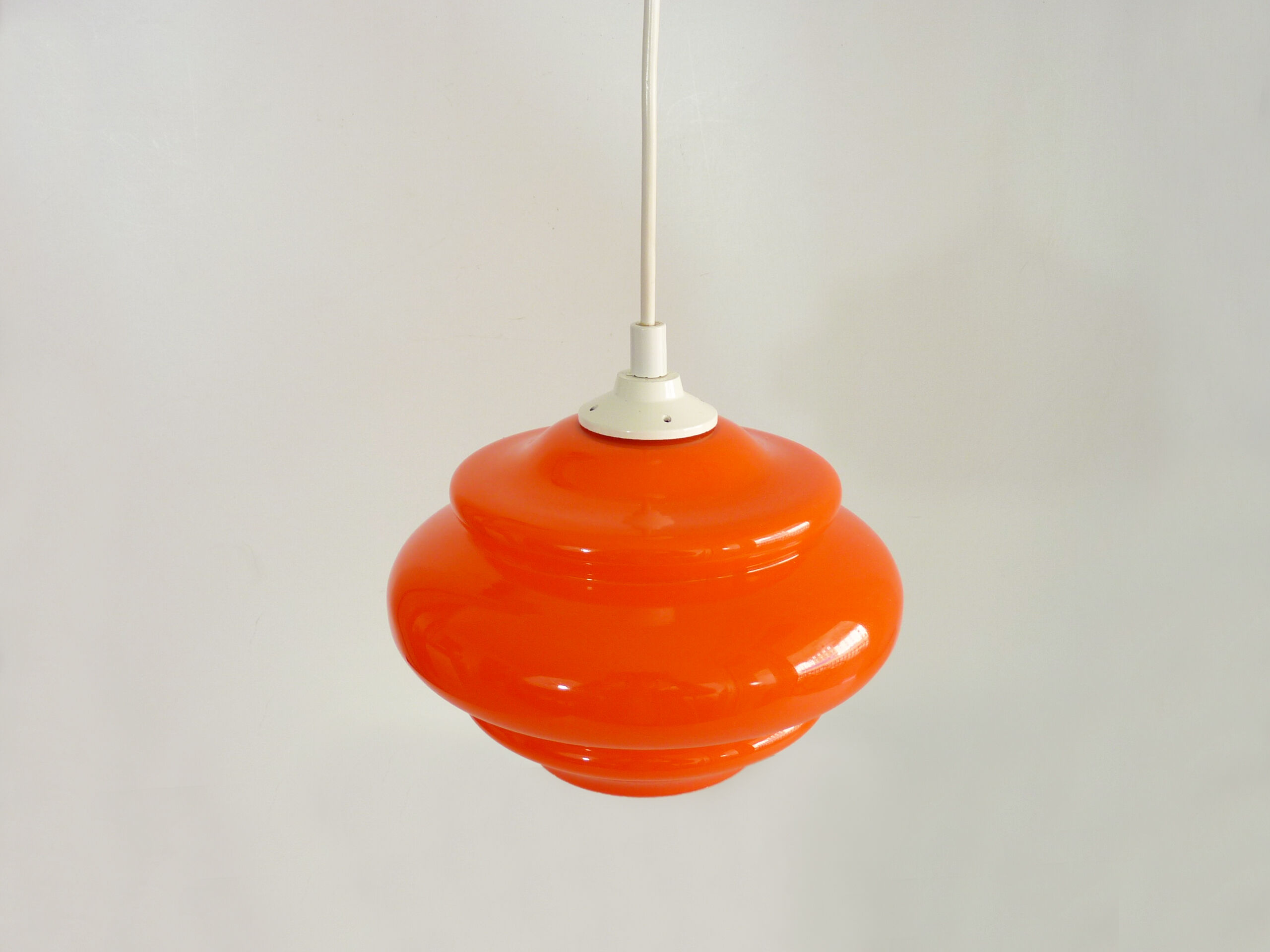 Orange opalin hanging lamp