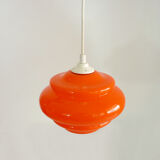 Orange opalin hanging lamp