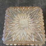 Wall lamp or ceiling lamp in amber molded glass