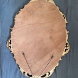 Beautiful Baroque Style Oval Decorative Mirror - Gilded with gold leaf with a Beautiful Patina