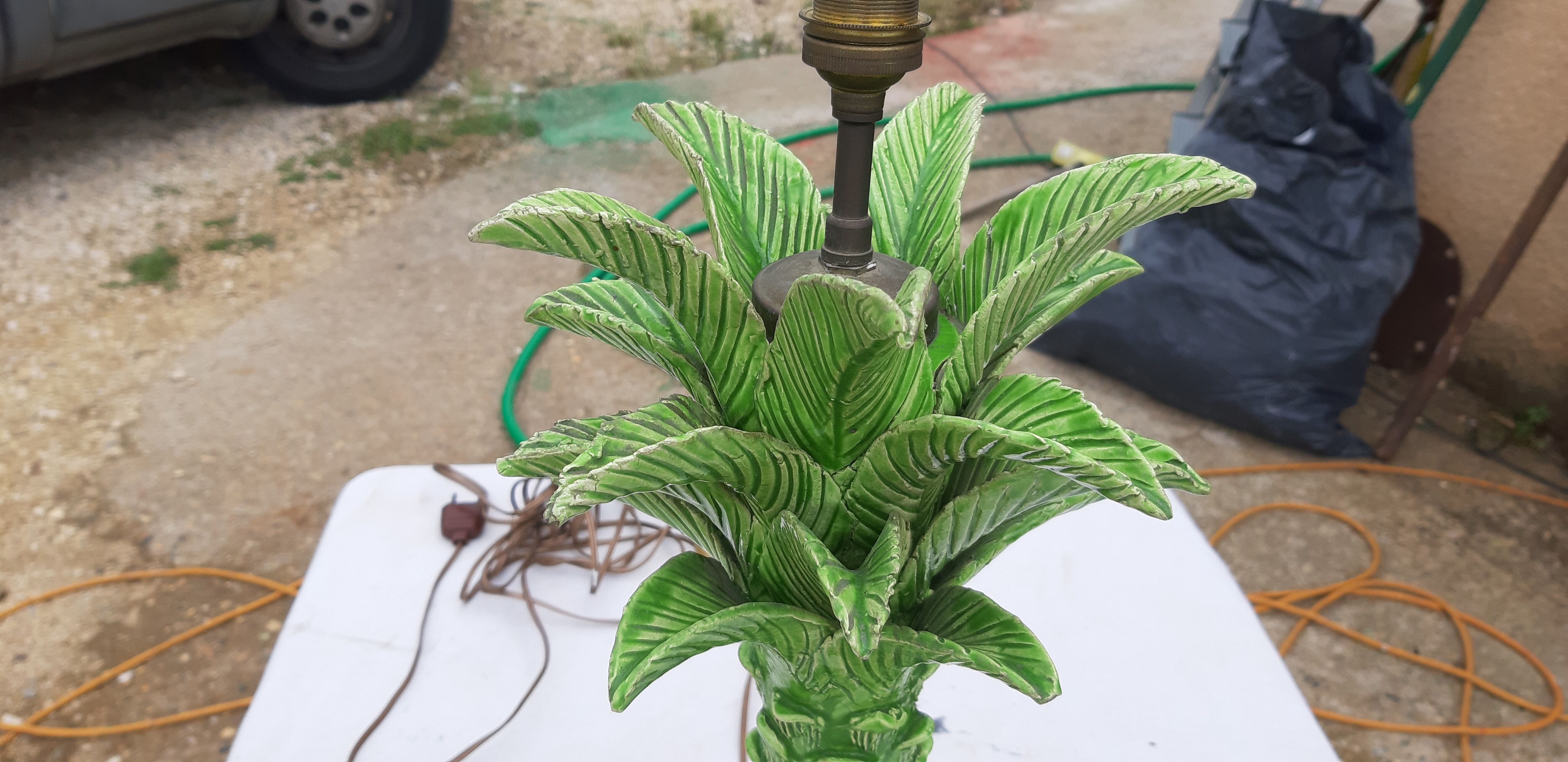 Ceramic lamp by Jean Roger France circa 1960