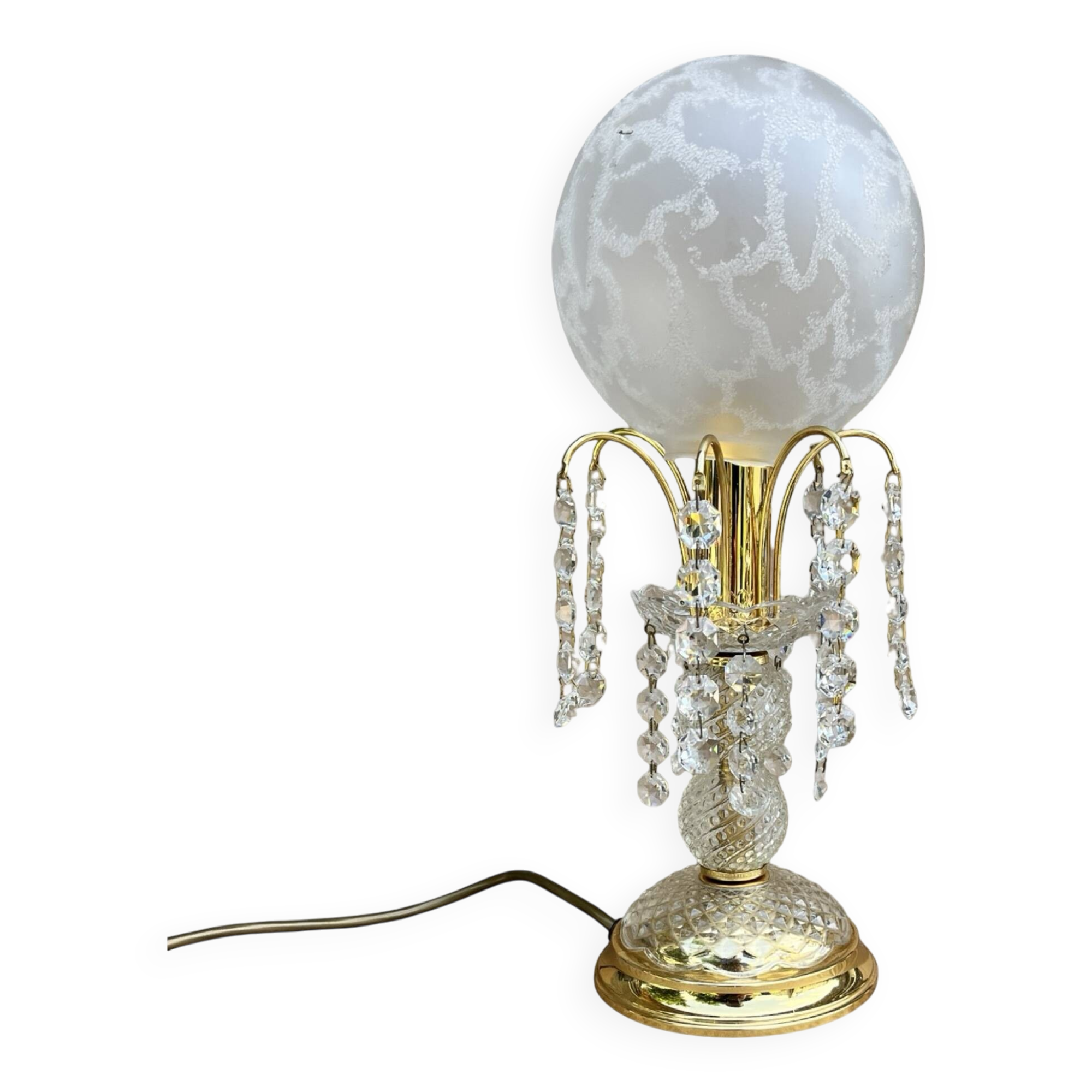 Table lamp, Hollywood Regency, Sölken Leuchten, Germany, 1980s.